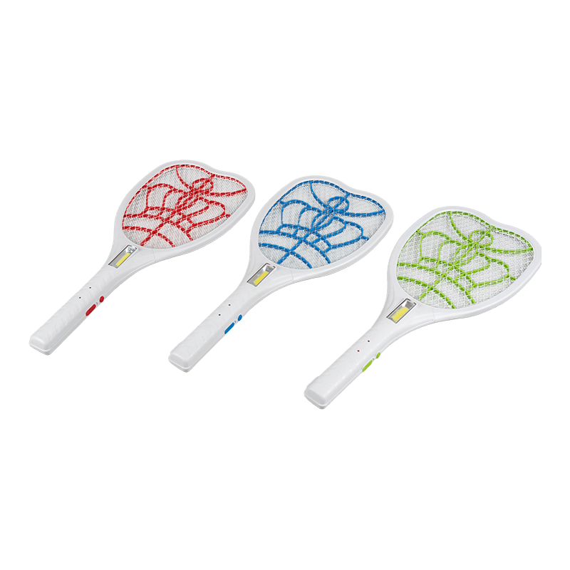 Mata-mosquitos elétrico de 3 cores FF-783A 400mAh com luz e cabo em forma de oito Mata-mosquitos elétrico de 3 cores FF-783A 400mAh com luz e cabo em forma de oito