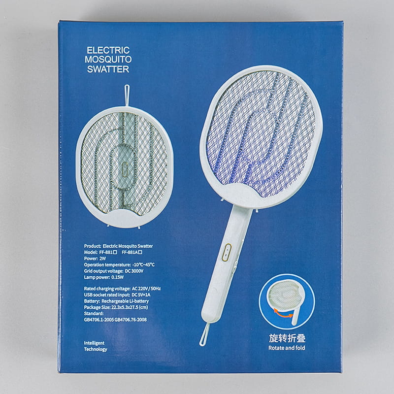 FF-881 mata-mosquitos elétrico recarregável USB dobrável com tela FF-881 mata-mosquitos elétrico recarregável USB dobrável com tela