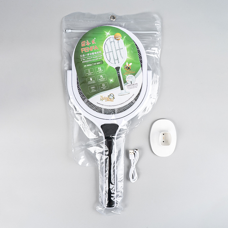 FF-999A 1200mAh bordado de cor única LED mata-mosquitos display dobrável recarregável por USB FF-999A 1200mAh bordado de cor única LED mata-mosquitos display dobrável recarregável por USB